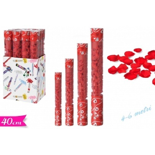 Tubo spara petali stoffa rosso - tubo,